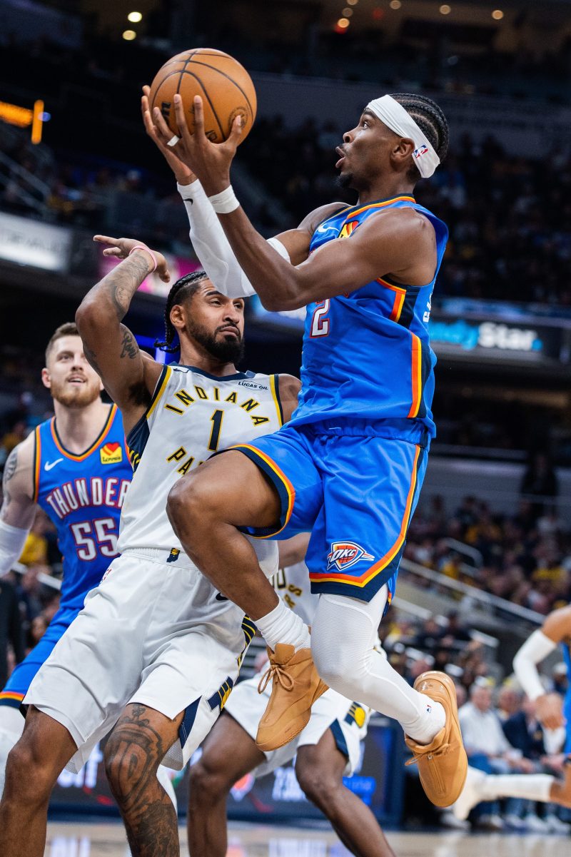 The Oklahoma City Thunder are 2-0, but things have hardly been easy for the defending NBA champions.
Both contests they’ve played went to double overtime, the latest coming Thursday night in an NBA Finals rematch against the Indiana Pacers. OKC can largely thank Shai Gilgeous-Alexander for its 141-135 victory.
The reigning league MVP scored a career-high 55 points against the Pacers, hitting 15 of his 31 shots from the floor. As he tends to do, he went to the line repeatedly, shooting an eye-popping 26 free throws – sinking 23. He even dished out a team-high five assists, for good measure.
Here’s a look at his highlights and full stats from the game:
Shai Gilgeous-Alexander highlights vs. Pacers
Shai Gilgeous-Alexander stats vs. Pacers
<strong>Points:</strong> 55
<strong>FG:</strong> 15-for-31 (2-for-7 from 3)
<strong>Free Throws</strong>: 23-for-26
<strong>Rebounds:</strong> 8
<strong>Assists:</strong> 5
<strong>Steals:</strong> 2
<strong>Blocks:</strong> 1
<strong>Turnovers:</strong> 2
<strong>Fouls:</strong> 4
<strong>Minutes:</strong> 45
This post appeared first on USA TODAY