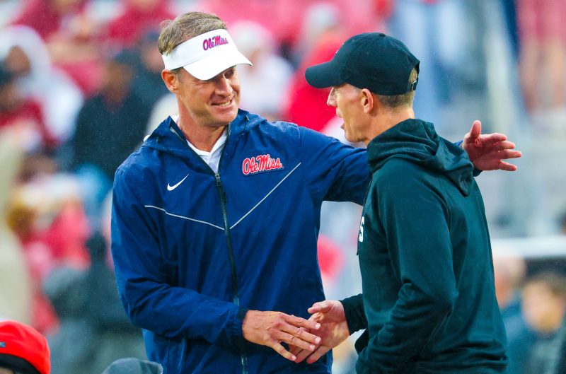 Mississippi just smacked Oklahoma and harpooned the Gators, with a win that helps secure Lane Kiffin. Could he really leave a playoff team?
Lane Kiffin became a renegade when he left Tennessee for USC, but this situation differs, with Ole Miss in playoff hunt.
Trinidad Chambliss delivers star effort in support of his coach.
Mississippi just smacked the Sooners and harpooned the Gators, all in a day’s work.
Florida, how’s Eli Drinkwitz or Jedd Fisch or James Franklin looking? Better than Billy Napier, at least, but I’m afraid Florida’s dream fit Lane Kiffin is going to be tied up with the College Football Playoff.
The No. 8 Rebels have achieved several impressive feats under Kiffin, but this 34-26 takedown of No. 11 Oklahoma ranks as the most momentous, because of what it does in the larger sense to help secure a coach Ole Miss cannot afford to lose.
Kiffin couldn’t possibly flee for Florida and leave behind a team that’s looking like a slam dunk for the College Football Playoff, right?
Only a traitor, a renegade to his core, would leave this plucky squad that could ride into December with a 11-1 record, and surely Kiffin’s not a tr– … OK, so there’s no such thing as a sure thing when it comes to Kiffin. He relishes being a wild card.
Peek at Ole Miss’ November schedule, though. It’s cake. This triumph at Oklahoma charts a course for the Rebels to snag either a playoff bye or at least a first-round home game.
All of which points to Ole Miss’ season continuing into January. That would erect a massive hurdle toward Florida hiring Kiffin, because the Gators probably would want their new coach installed by the time the transfer portal opens on Jan. 2.
The Rebels’ leaky defense remains a liability toward an SEC title or a national championship pursuit. Kiffin probably wishes he could mainline some of Florida’s defenders into his team.
But, so long as Ole Miss hunts in the playoff with at least a sliver of hope for the top prize, it’s difficult to envision Kiffin vamoosing, even if Florida is a perfect fit for a coach who idolized Steve Spurrier and coaches and quips like he’s inspired by the Head Ball Coach.
Ole Miss reaching playoff would help secure Lane Kiffin
If Kiffin brings a national title to Ole Miss, they’ll build him a statue. Heck, they might do that if he just stays and secures the first playoff bid in program history.
If he leaves a playoff team, alert the fire department. Kiffin could be burned in effigy.
This game was not Kiffin’s magnum opus of in-game coaching. The Rebels won somewhat in spite of Kiffin’s decision-making. He got too cute when he inserted backup quarterback Austin Simmons into a red-zone situation. Ole Miss settled for a field goal after Simmons’ consecutive incompletions. Later, in Kiffin’s persistent quest to overthink this, he inserted Simmons for a failed 2-point conversion.
Ole Miss also gifted Oklahoma three points after it botched a 4th-and-1 from its own 25 yard-line.
Not great, Lane.
Trinidad Chambliss had his coach’s back.
Trinidad Chambliss keeps Oklahoma (and Florida) at bay
Chambliss, the Division II transfer quarterback, keeps authoring one of college football’s most remarkable stories. In less than a year, he went from quarterbacking Ferris State to fueling 431 yards of offense against one of the nation’s best defenses.
A human joystick, Chambliss kept wiggling around and keeping plays alive. When Oklahoma stole the lead in the second half, Chambliss struck back with a touchdown toss. Later, he threw a deep dime to Winston Watkins to set up an insurance score.
This victory demanded contributions from all three phases. Lucas Carneiro banged through four field goals for Ole Miss, and Trace Bruckler forced an Oklahoma fumble on a fourth-quarter punt return. As officials tried to sort out who had possession, Kiffin ran onto the field and made the initial signal, waving his hand to correctly indicate Ole Miss had the pigskin. Onward march.
Can Lane Kiffin resist renegade past?
Fifteen years ago, Kiffin donned the black hat and made a traitorous turn out of Tennessee. Sure, he left for his dream job in Southern California, but do you think the Vols fans burning a mattress in the streets cared about that? Kiffin became a renegade that night, and that was after NFL owner Al Davis dubbed Kiffin a “flat-out liar.”
Kiffin tuned up his reputation the past several years. He turned down the Auburn job, and he’s stayed at Mississippi longer than many ever thought he would. He’s found the best rhythm he’s ever had in his career.
Now, here’s Florida with a tempting opportunity to interrupt that course.
Taking that job, though, would demand Kiffin rekindle his past as a renegade. Why reprise that old role, when Kiffin’s Ole Miss tenure nears a crescendo, with the Rebels roaring toward the playoff?
‘Our guys finished,’ Kiffin said after the victory.
Now, Kiffin’s got to finish what he started at Ole Miss.
<em>Blake Toppmeyer is the USA TODAY Network’s senior national college football columnist. Email him at BToppmeyer@gannett.com and follow him on X @btoppmeyer.</em>
This post appeared first on USA TODAY